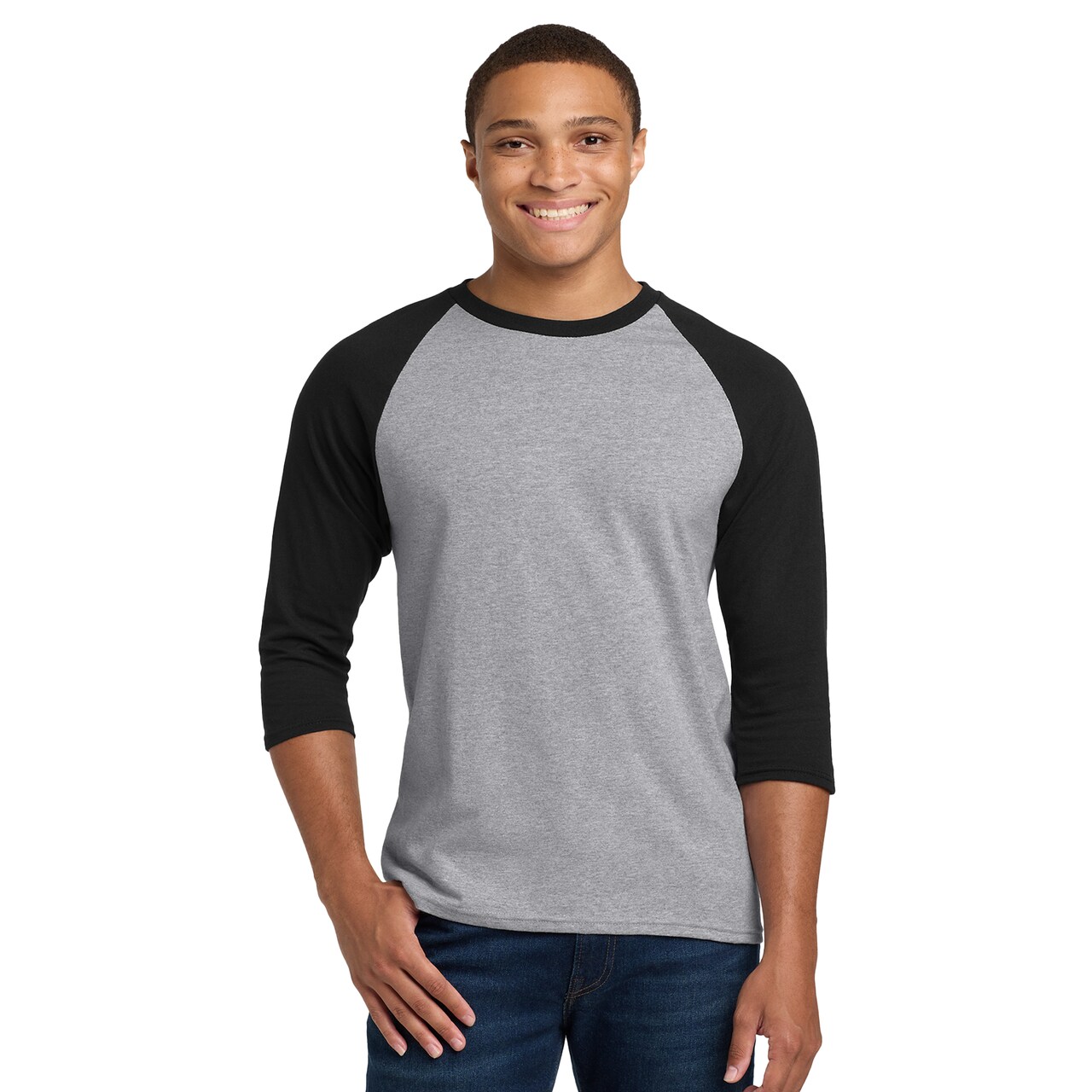 Gildan Heavy Cotton 3/4 Sleeve Raglan Tee – Soft, Durable Cotton for DIY Printing